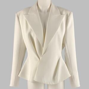 ALEXANDER VAUTHIER Size 10 White Off White Blazer